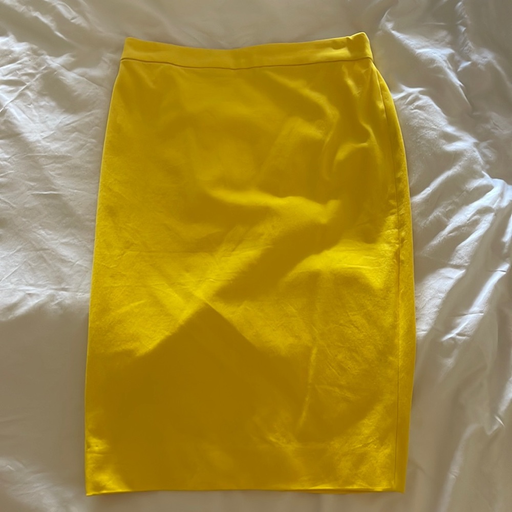 NWOT J. Crew Yellow No. 2 Pencil Skirt Size 6 Tall